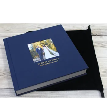 

Personalized Wedding Photo book/ 10X10 Fabric cover flush mount wedding abum 30pages- Albums landscape Remembered Keepsake Book