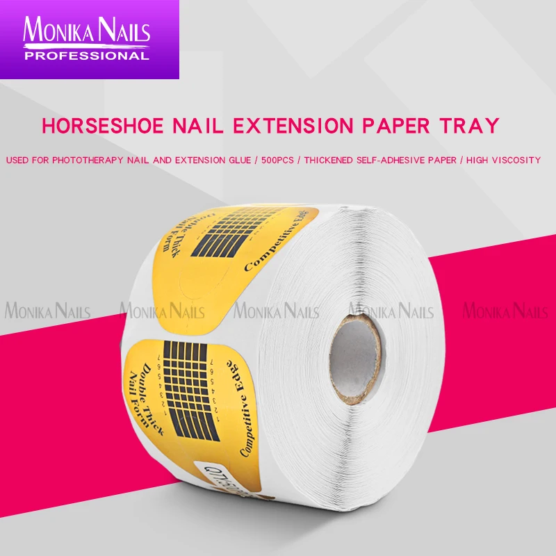 

100pcs/bag nail forms Paper Tray French Manicure Nail Sticker Protective Paper Holder Extension Form Gel Art tool