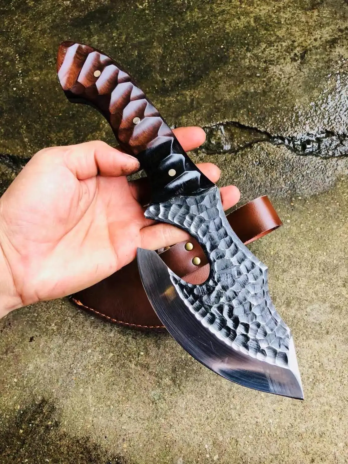 Najtaniej Wytrzymała maszyna do cięcia kości, tasak do mięsa, maszyna do cięcia kości ze stali węglowej, chiński nóż do kości szefa kuchni wielofunkcyjna kuchnia domowa