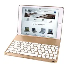 Беспроводной Bluetooth клавиатура чехол для iPad Pro 9," 7 цветов светодиодный с подсветкой золотой тонкий портативный для планшета ноутбука iPad Поддержка IOS