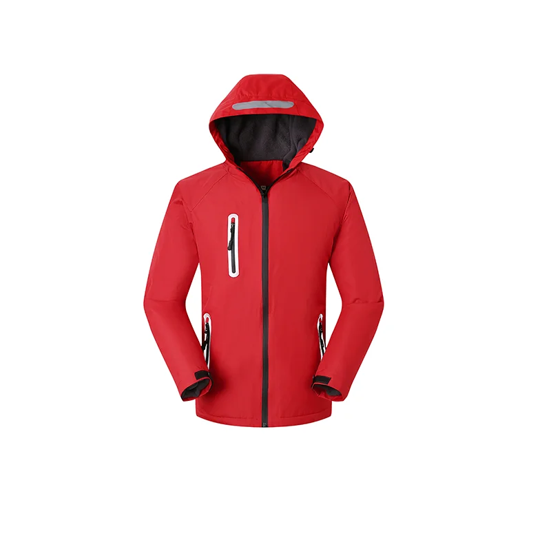 YOUTEE autumn and winter Coat sweater thick wool company group cheap LOGO custom men and women sweatshirt winter jacket - Цвет: red