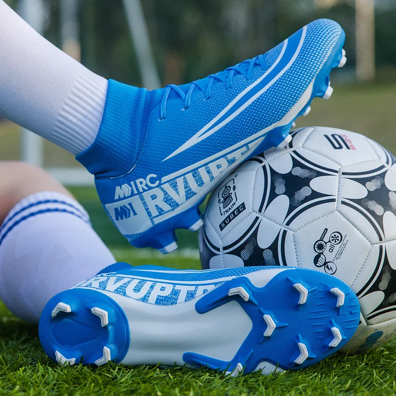 Professional Football Shoes Teenagers FG/TF High Soccer Shoes Men Sneaker Ultralight Football Boots Size 35-45 chuteira society
