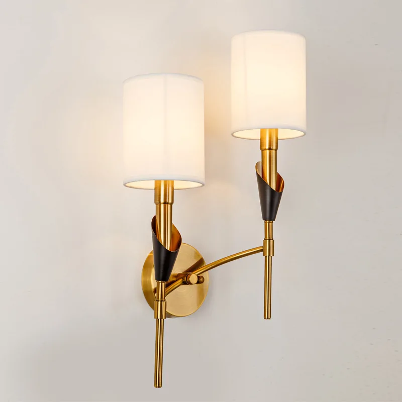Modern Gold Wall Lamp Led Nordic Mirror Wall Light Fixtures Glass Sconce For Living Room Bedroom Home Loft Industrial Decor E27