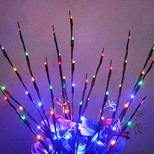 Светодиодные огни украшения рождественской елки солнечные огни для украшения сада светодиодная гирлянда ротанга ландшафтное освещение#4