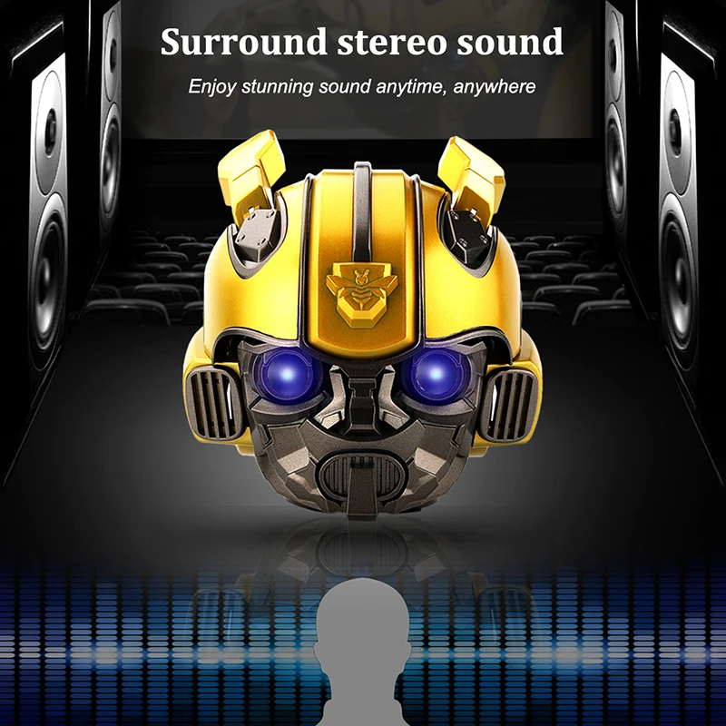 Шлем Bumblebee Bluetooth 5 0 портативный беспроводной динамик со светодиодной вспышкой
