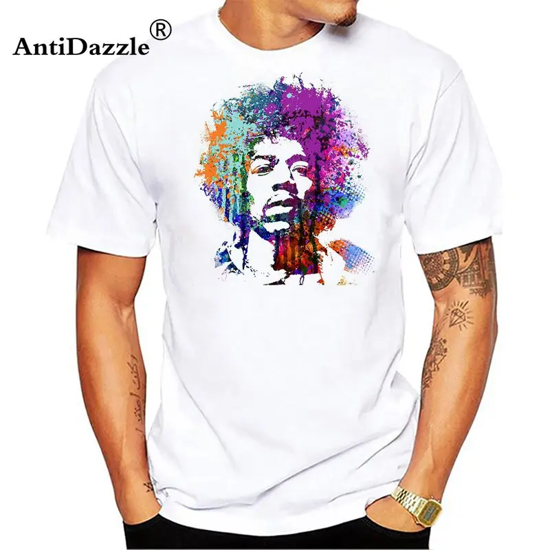 Футболка для Antidazzle, футболка Хендрикс, хлопок, с круглым вырезом, Мужская футболка,, футболка с забавным рисунком, футболка для музыкальной гитары