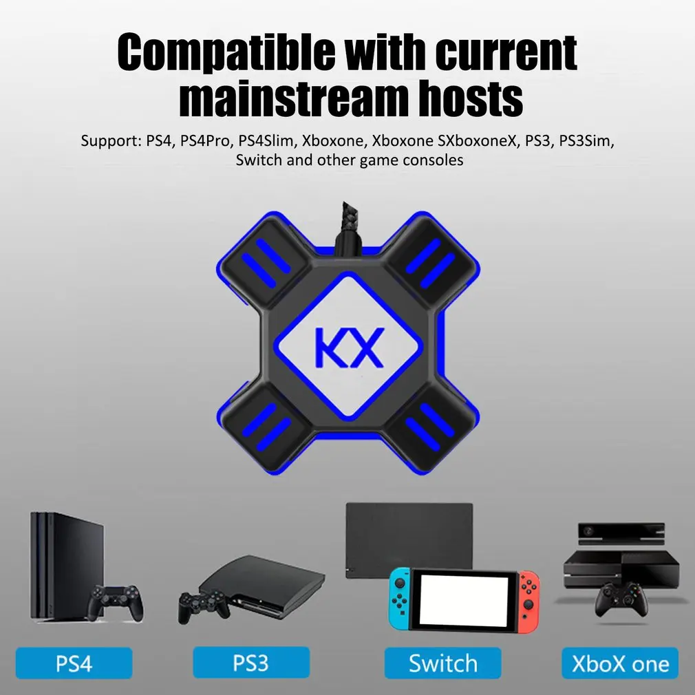FOR Switch/Xbox/PS4/PS3 Gamepad to Keyboard and Mouse Converter Precision Mouse& Keyboard Converter