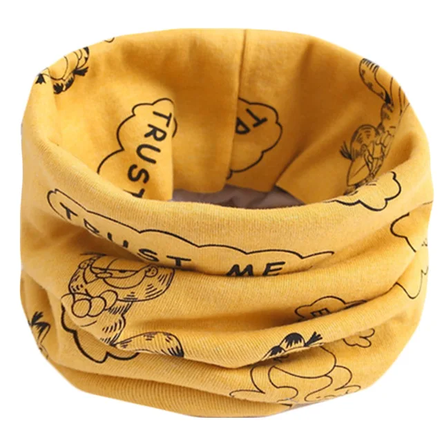 Модный хлопковый шарф для маленьких девочек, осенне-зимний детский шарф для мальчиков с рисунком, Детский круглый кольцевой ошейник, Детские шарфы, волшебный шейный платок - Цвет: 31