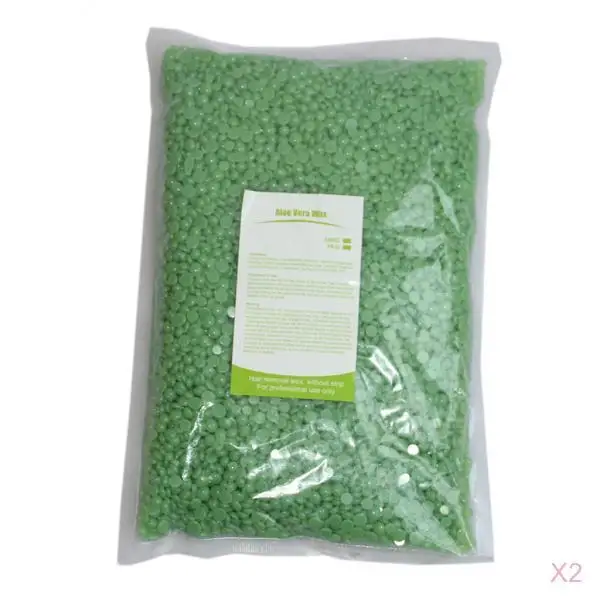 2 Bag 1000g Hard Bean Wax Depilation Bikini Depilatory Without Band Granule Depilation Hair Removal Cream