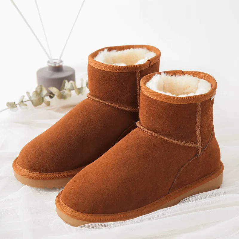 

Online Celebrity Base-Short Flat Snow Boots Winter Short Boots Korean-style Versatile Students Cotton-padded Shoes with Velvet B