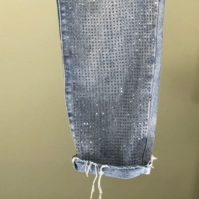 2019 Новая мода Тяжелая дрель прямые джинсы женские осенние однотонные джинсы с высокой талией свободные брюки шаровары