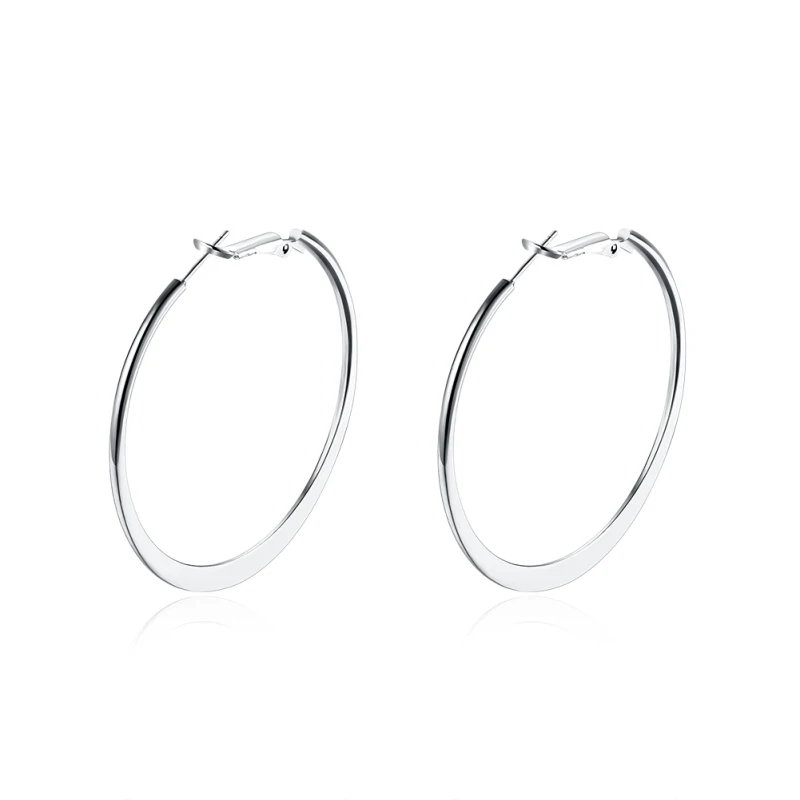 Silver Earrings Модные новые поступления золотые серебряные серьги-кольца для женщин ювелирные изделия женские серьги на подарок девочке аксессуары оптом - Окраска металла: Silver Earrings