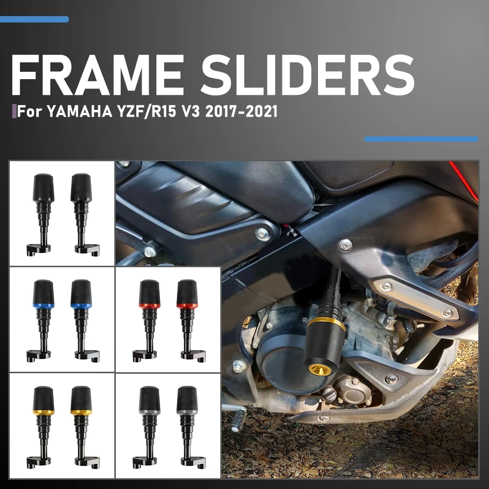 

YZF R15 Frame Slider Motorcycle Crash Pad Engine Guard Protection Falling Protector For Yamaha YZF-R15 V3 17 2018 2019 2020 2021