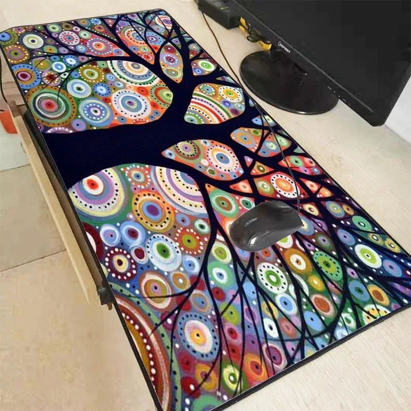 

XGZ Tree Art Large Gaming Waterproof Mouse Pad Lock Edge Mouse Mat Keyboard Pad Mousepad for Laptop Computer Notebook Desk Mat
