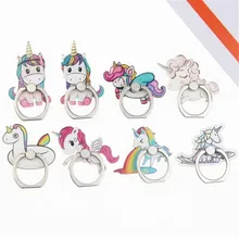 UVR 360 градусов единорог Радуга лошадь палец кольцо смартфон Стенд держатель мобильного телефона держатель для iPhone huawei все телефон