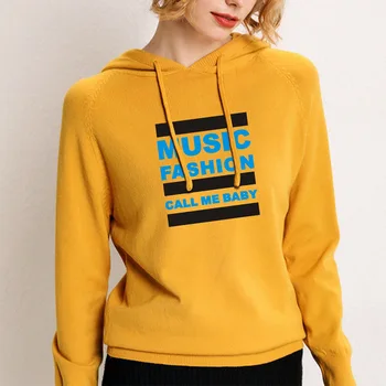 

European and American MUSIC FASHION CALL ME BABY 2019 new sweater female wild hooded sweater EXO a generation of fat