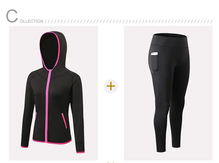 Crocosport 39 Новый женский трикотаж дамы с капюшоном дышащая спортивная рубашка куртки для отдыха Femme спортивная одежда быстросохнущая для