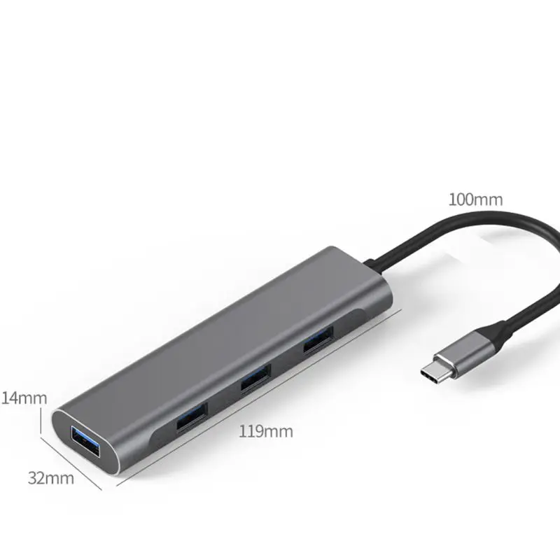 4 in1 адаптер для usb-концентратора типа C Ключ для MacBook Air Pro Retina и Другое Тип C ноутбуки D08B
