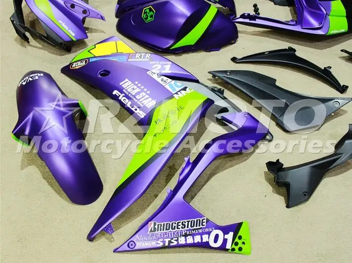 Качество OEM Новое впрыска ABS Полный комплект обтекателя, пригодный для YAMAHA R3 R25, 14, 15, 16, 17, фиолетовый зеленый матовый
