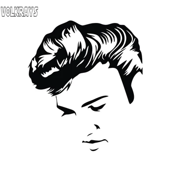 

Volkrays Creative Car Sticker Elvis Presley Accessoeies Reflective Waterproof Vinyl Decal Black/Silver,12cm*10cm