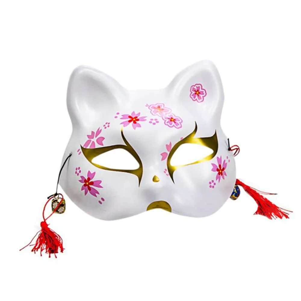 Acquista Maschera di volpe giapponese unisex con nappe e campana Cosplay  non tossico dipinto a mano 3D Maschera di volpe Costumi Puntelli Accessori