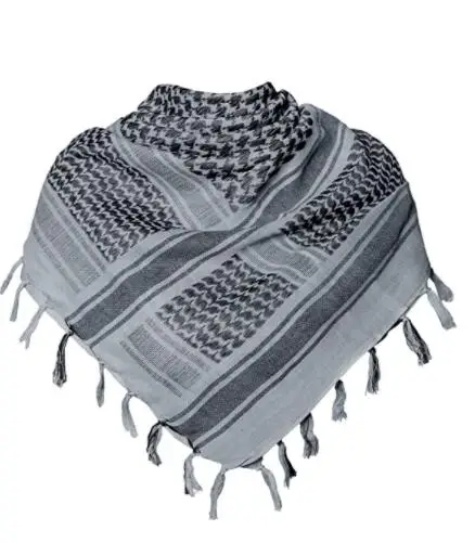 Enhanced Outdoor Tactical Desert Scarf with Tassels - 43x43 inches