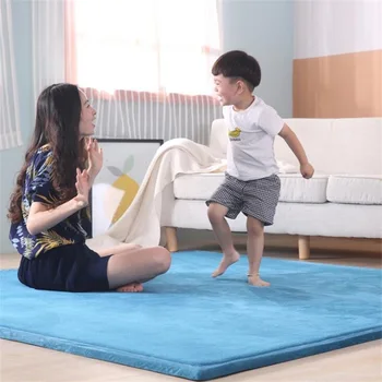 

New style 2CM Thick play mats coral fleece blanket carpet children baby crawling tatami mats cushion mattress for bedroom