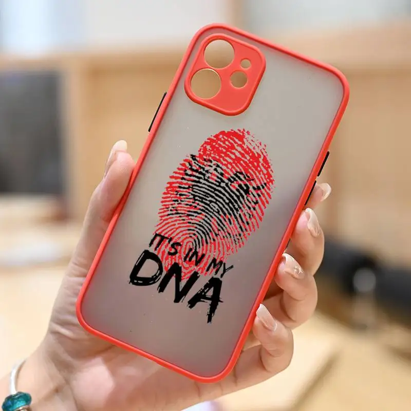 Albania Albanians National flag Phone Case matte transparent  For iphone 11 12 13 6 s 7 8 plus mini x xs xr pro max cover best cases for iphone 13 pro max