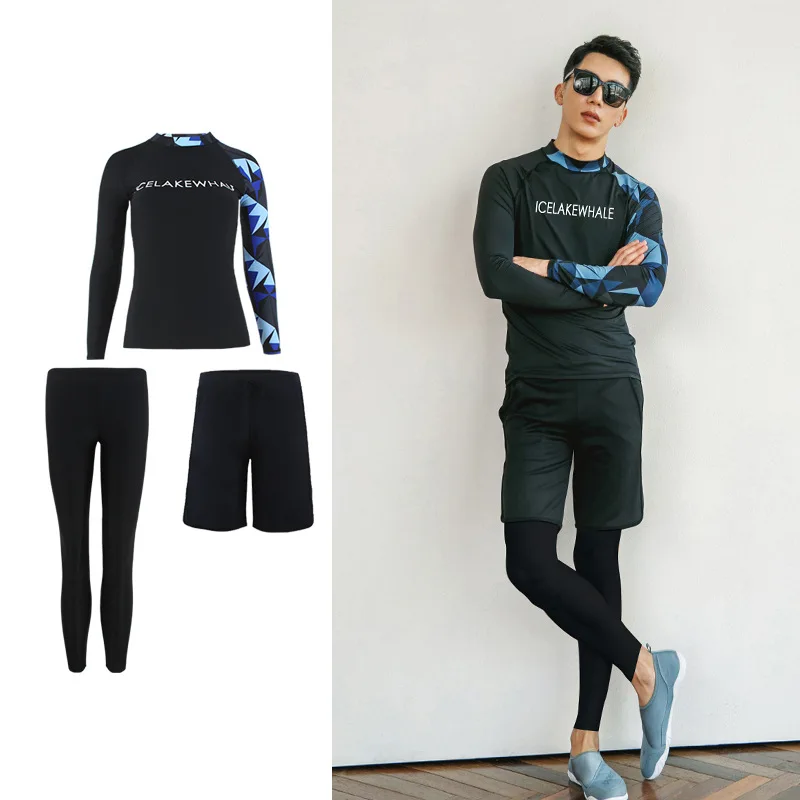Ccouple Rash Guard Full Body Suits Women's or Men's UV Swim Shirt+Leggings/Shorts Lovers Matching Surfing Swimsuit Quick Dry