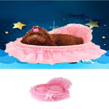

Soft Pet Dog Cat Bed Sofa Puppy Couch Lace Bedding Mat Nest camas para perro Winter Chritmas Festival Decor лежанка для собак