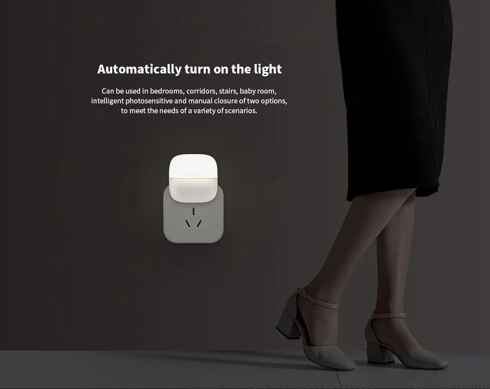Xiaomi Yeelight ночник светодиодный индукционный свет со световым управлением светодиодный датчик спальни коридора инфракрасная Ночная лампа для детского подарка