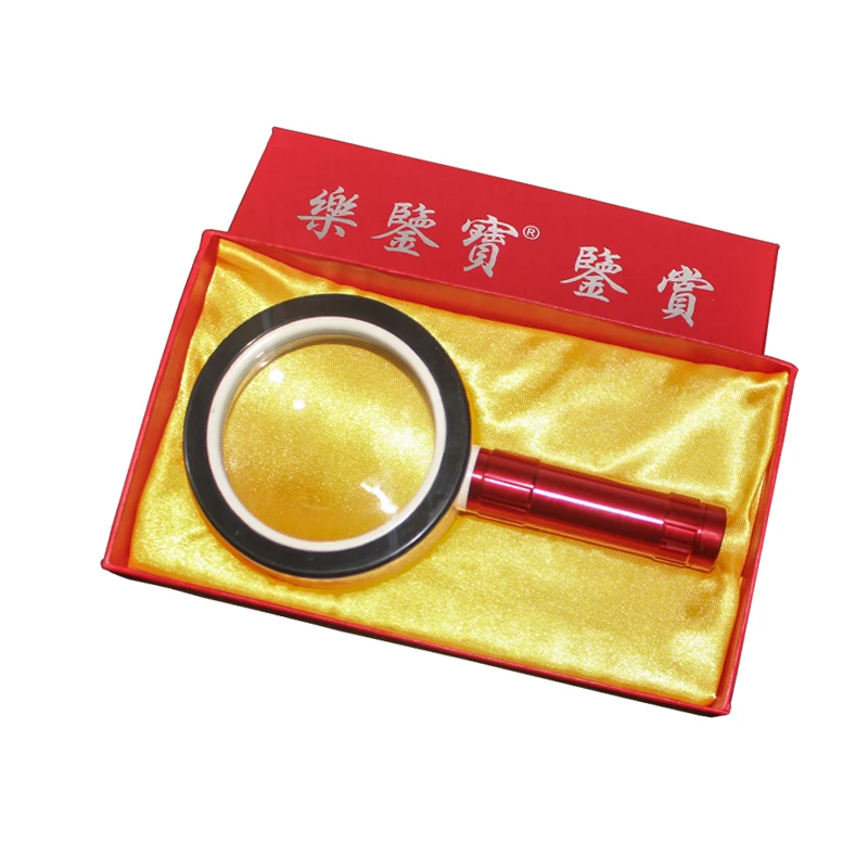 10X Handheld Magnifier Illuminated Magnifying Glass Jewelry Loupe w/ 12 LED Optical Glass Lens Magnifier f/ Antique Appreciation