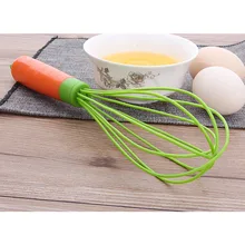Моркови ручка Кухня Пособия по кулинарии Силиконовые помешивая инструмент ручной смеситель-венчик для взбивания яиц инструменты