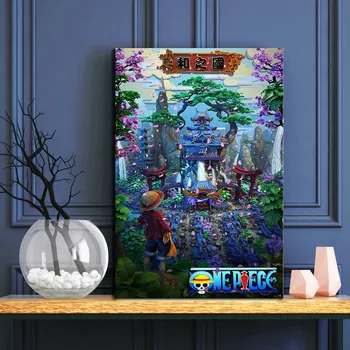 

The Kingdom of Luffy One Piece Anime Poster Art Oil Canvas Paintings Posters and Prints Cuadros for Living Room Wall Decor