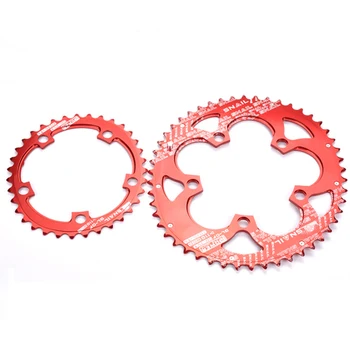 

2pcs Chainring Aluminium SNAIL Bike 110BCD 50T/35T Double Disc Durable
