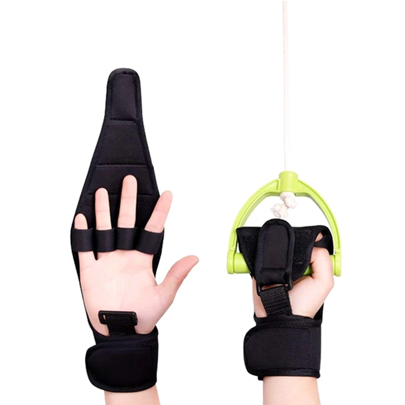 Anti-Spasticity Fitness Finger Rehabilitation Auxiliary Gloves Grip Splint Finger Hand Recovery Impairment Fixed Hand Glove 1PC