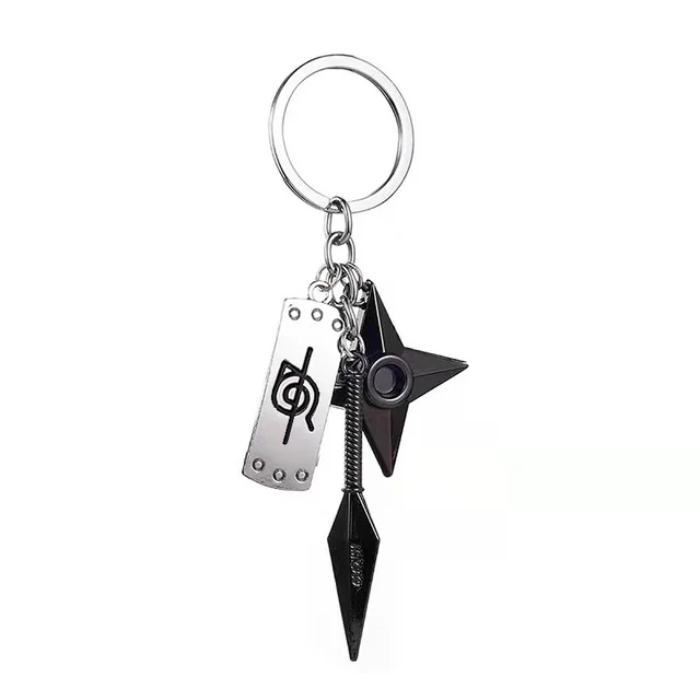 Kunai Shuriken Konoha Ninja Keychain for Bags 2021 Men Anime Trinkets Keyring Narutos Accessories Women Jewelry Backpacks Gift B
