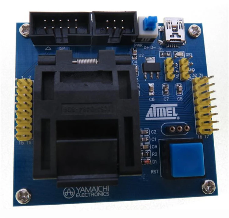 ATMEL QFN32 ATmega8/48 88/168 AVR программирующий блок/испытательный стенд/горелка