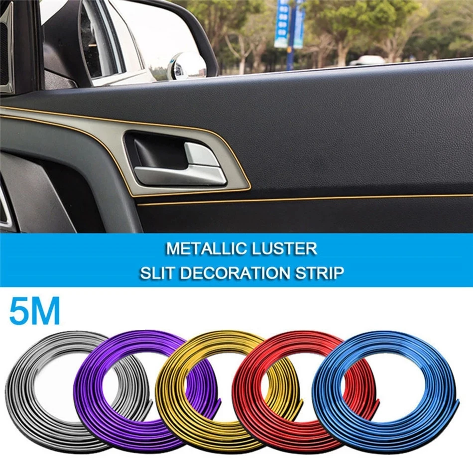 5M Red Car Interior Moulding Trims Line Strips Car Styling Door Dashboard  Air Outlet Decorative Sticker Auto Accessories - AliExpress
