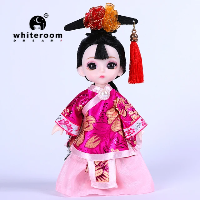 EIEIO Chinese style 1/12 bjd dolls for girls dress ancient costume clothes Kawaii Soft  interactive Toys for KIDS children  Gift BABY07
