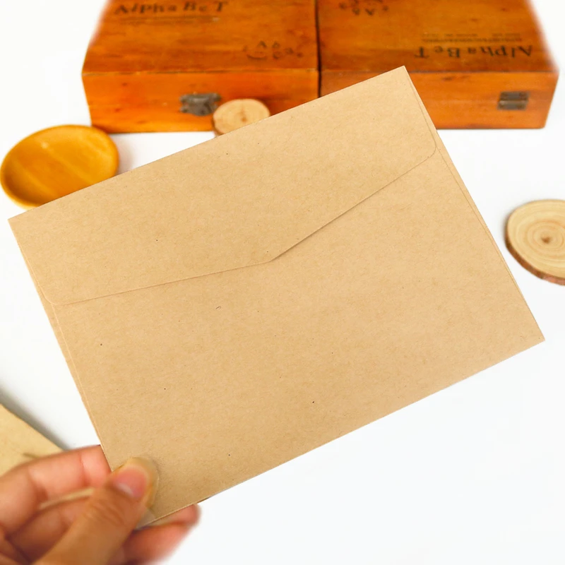 10pcs Thick Envelope Kraft Paper Big Size Envelope Postcard Invitation Letter Stationery Party Favor Paper Bag 17 5x12 8cm Paper Envelopes Aliexpress