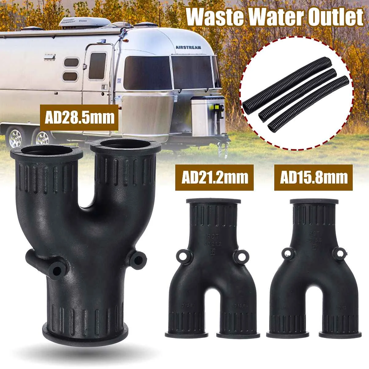 4 шт. шланг для отвода сточных вод для дома НА КОЛЕСАХ КАРАВАН автомобильные аксессуары труба слива воды разъем кухонная труба раковины комплект соединителей для шлангов