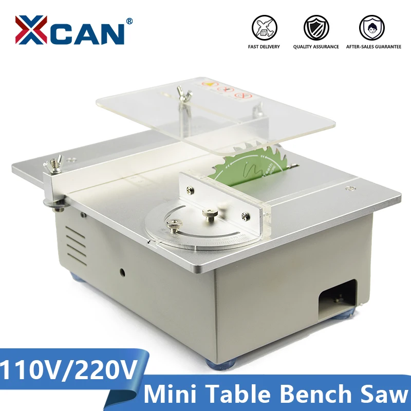 

XCAN Electric Bench Saw 110V 220V DIY Hobby Model Crafts Cutting Tool With 4''(110mm) Circular Saw Blade Power Tools Mini Table