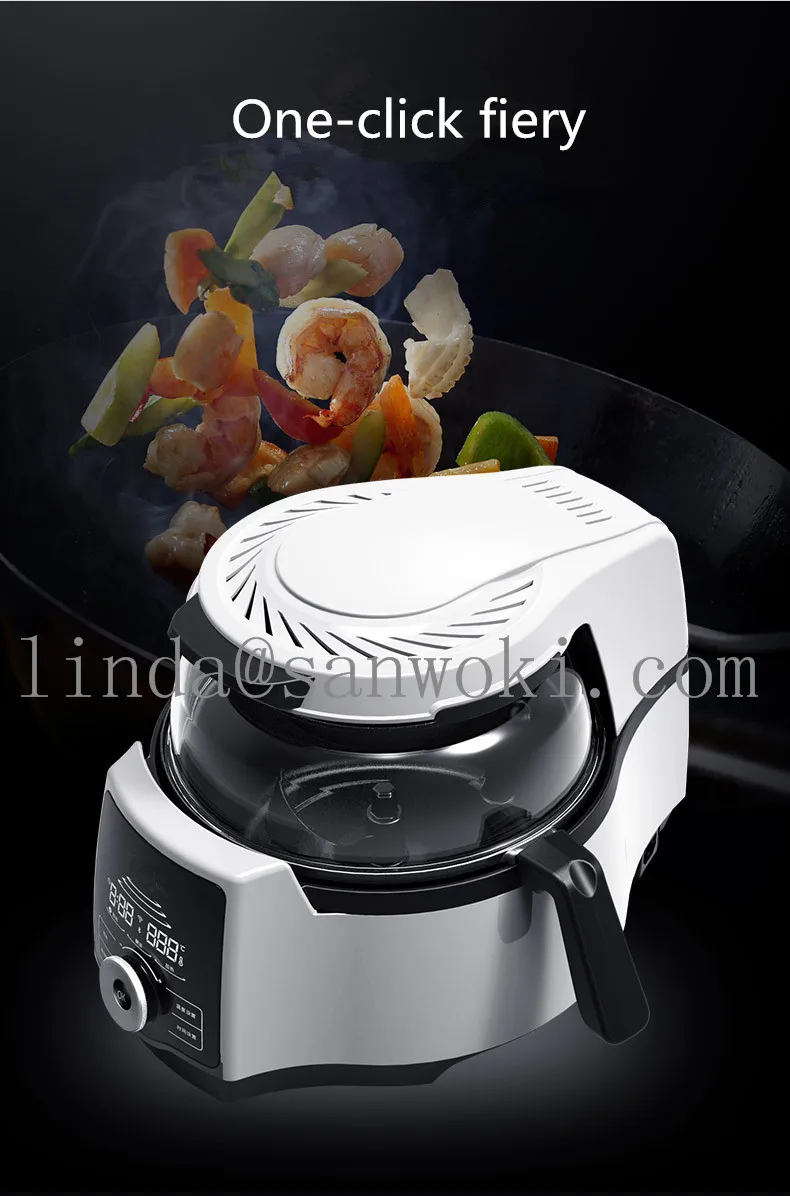 Интеллектуальная индукционная нагревательная плита для жарки жареного вока для жарки при перемешивании holloware 220 В интеллектуальная кухонная машина, робот-плита