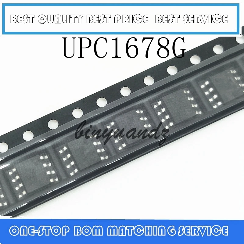 

5PCS~20PCS SMD IC 1678 UPC1678G RF amplifier chip SOP8 5 V-BIAS, 7.5 dBm OUTPUT, 2.0 GHz WIDEBAND Si MMIC AMPLIFIER
