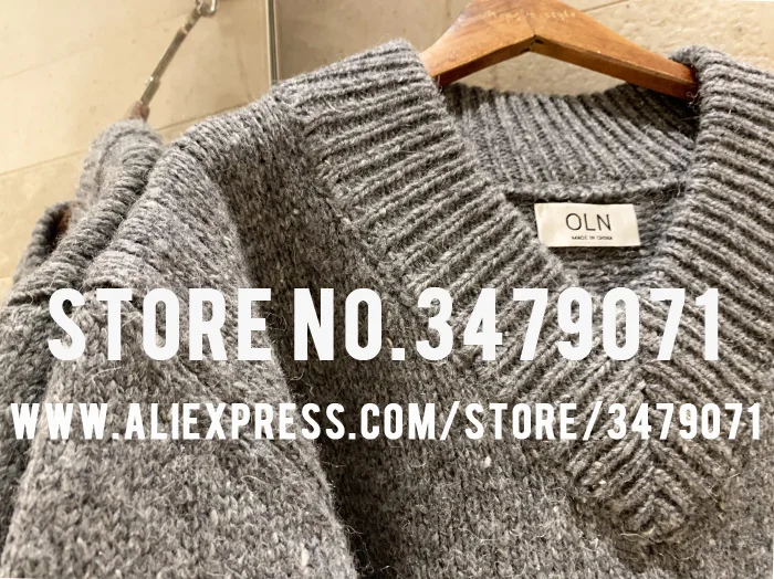 Ladies Duck Pattern V-neck Turtleneck Knit Autumn Winter High Quality Cashmere Wool Blend Casual Women's Loose Sweater