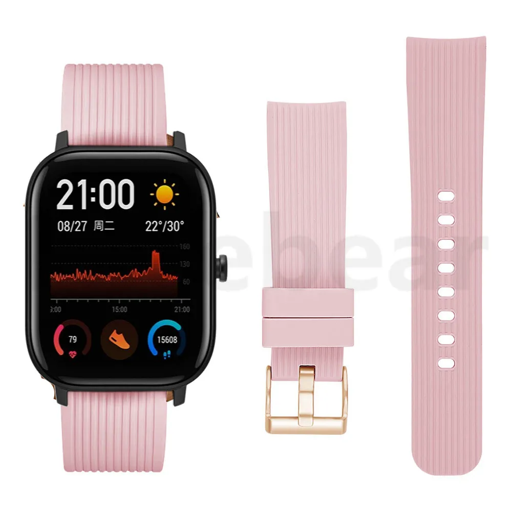 Sport Silicone Watchband Strap for Xiaomi Huami Amazfit GTS/GTR 42mm/ Bip Lite Smart Watch Bracelet Band Colorful Replace Correa |