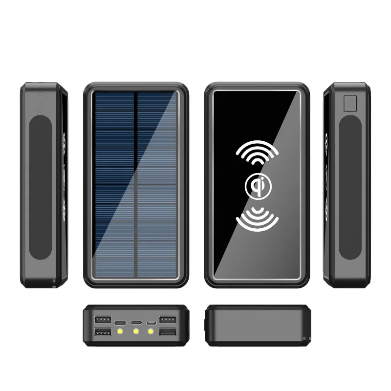 50000 мАч Power Bank Солнечная беспроводной портативный телефон Быстрая зарядка