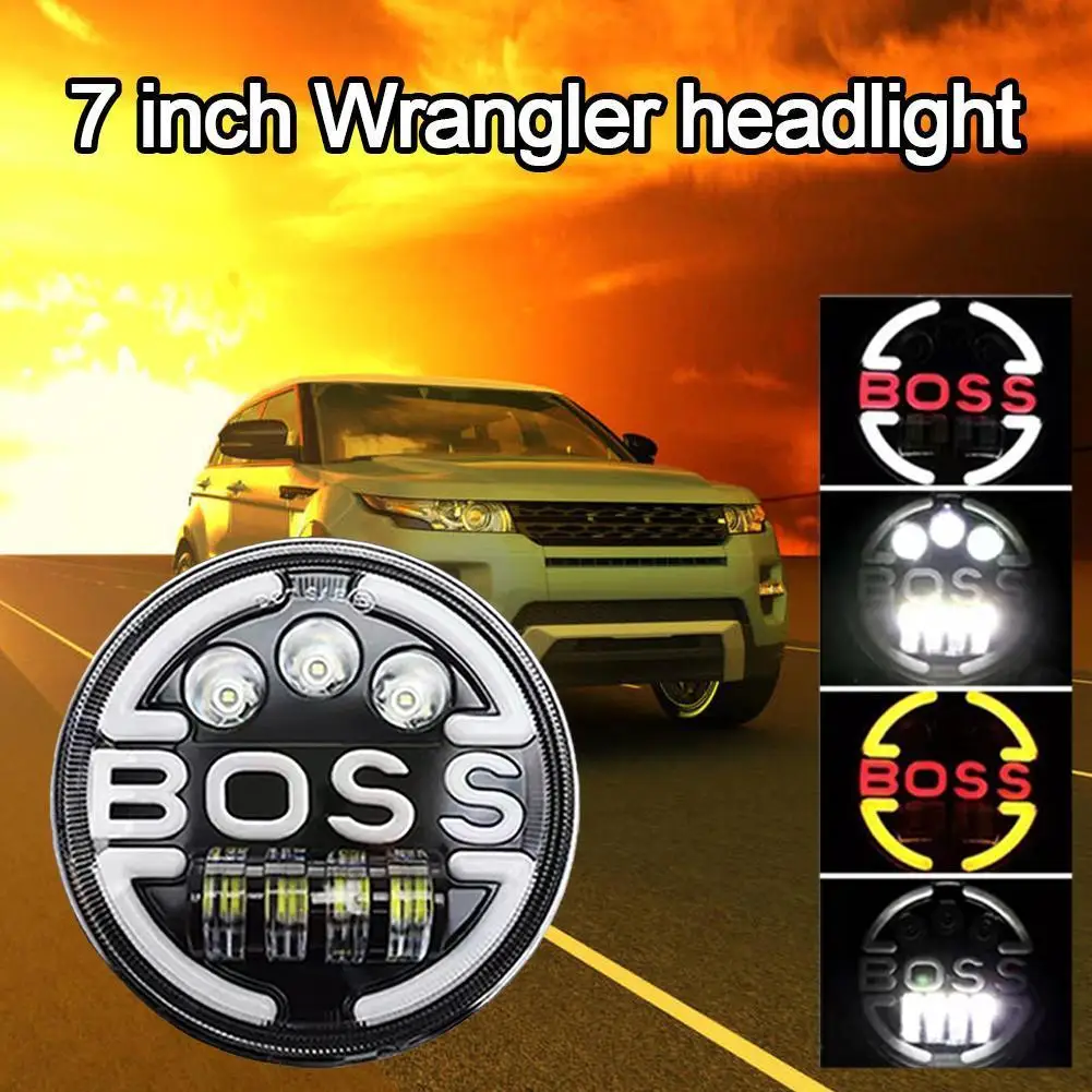 7 inch LED Headlights High Low Beam Angel Eye Ring DRL Amber Turn Signal Lights for Jeep Wrangler JK TJ |