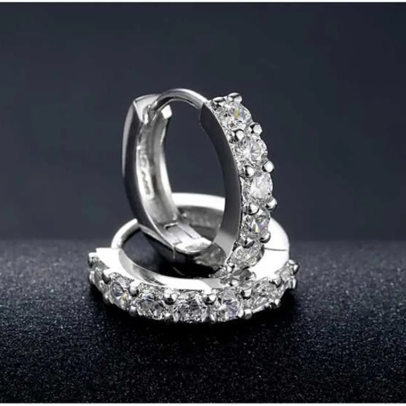 Korea Sparkling Zircon Copper Earrings Woman Geometric Circle 2021 New Fashion Retro Luxury Banquet Jewelry Accessories | Украшения и